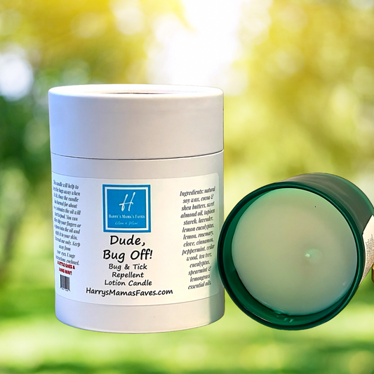 DUDE, BUG OFF!!!!! ﻿Outdoor Bug & Tick Repellant Lotion Candle